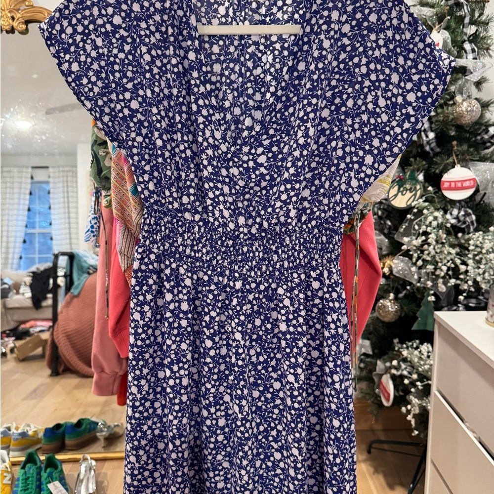 Sienna Sky Blue and White Mini Dress